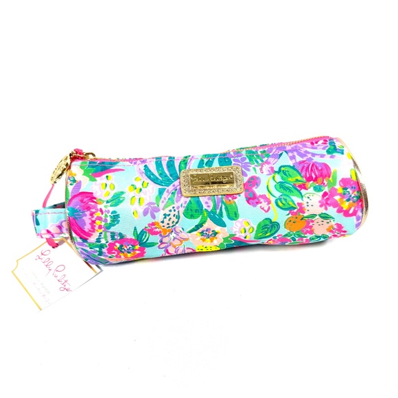 Lilly Pulitzer Me and My Zesty Pencil Pouch with Matching Pen NWT - Picture 2 of 11